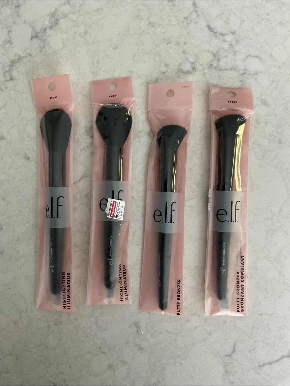 NIB e.l.f. Cosmetics Set of Two (2) - 2-Pc Brush Set: Highlighting & Putty